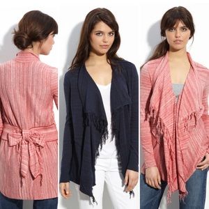 Free People Dark Navy Take a Bow Cardigan